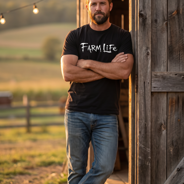 Farm Life Rustic Hand-Drawn Graphic Unisex Jersey Tee