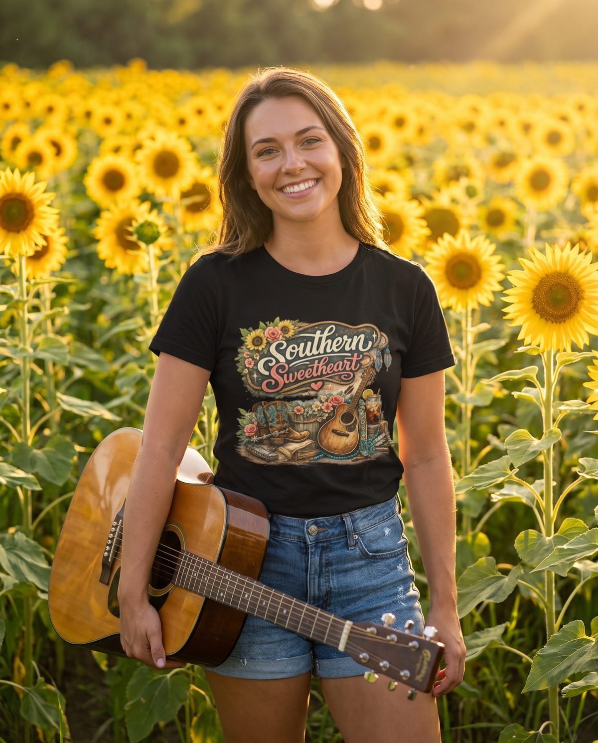 Southern Sweetheart Acoustic Guitar Tee