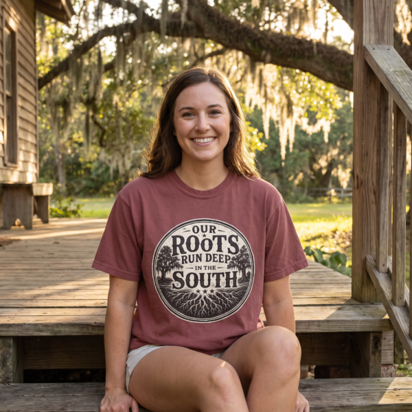 Our Roots Run Deep in the South T-shirt | Southern Pride Tree Roots Graphic