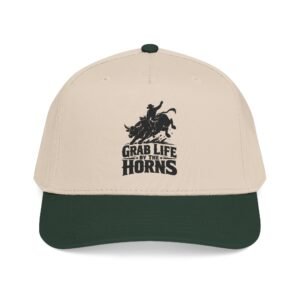 Grab Life By The Horns Baseball Cap | Rodeo Bull Rider Embroidered Hat